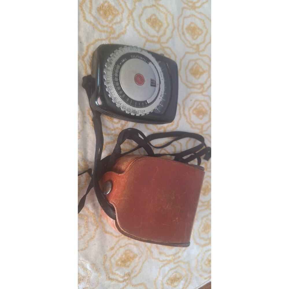 Vintage GE PR-1 Exposure Meter for Film or Plates w/ Leather Case- Repairable?